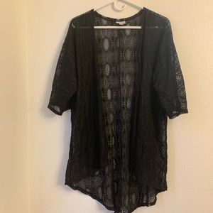 Small solid black lace Lularoe Lindsay